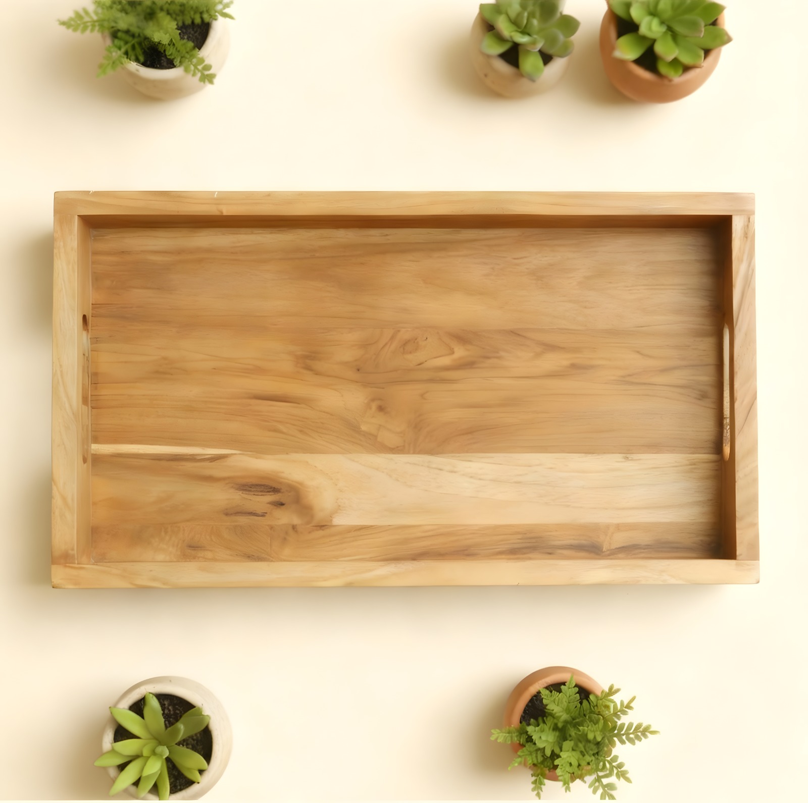 Golden-Rectangular-round-tray